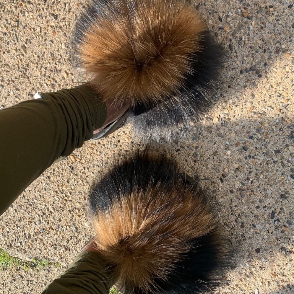 Have Mercy Custom Real Fur Slides Sizes 5.5:6,6.5… - image 3